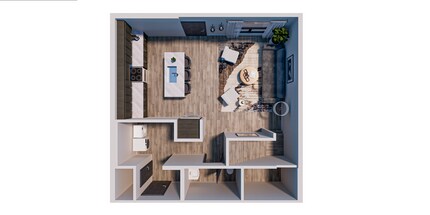 2 Bedroom, 2.5 Bath 61 floor plan